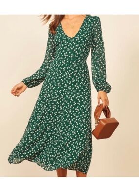 Reformation Joy Floral Open Back Dress